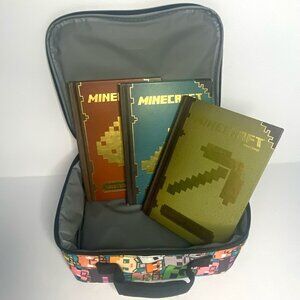 Minecraft Kids' Single Compartment Lunch Box + 3 Scholastic Essential Handbooks